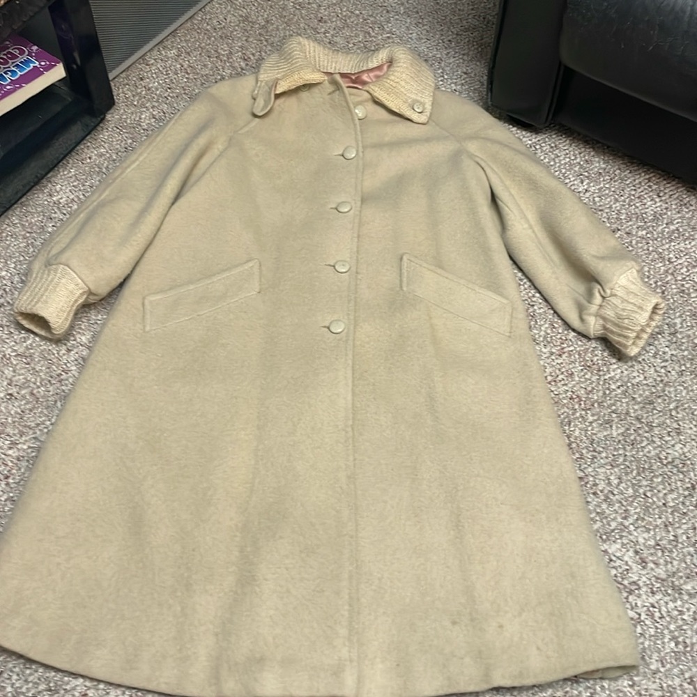 Women's Cream Wool Coat